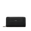 Mae - Recycled Vegan Zip Wallet - Black Pebbled