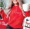 Merry {Script} Classic Crew Sweaters