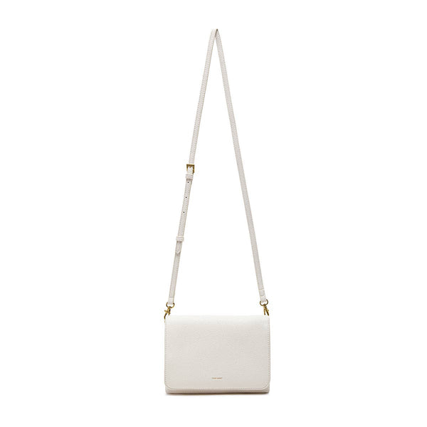 Gianna - Recycled Vegan Crossbody Bag - CoconutCream Pebbled