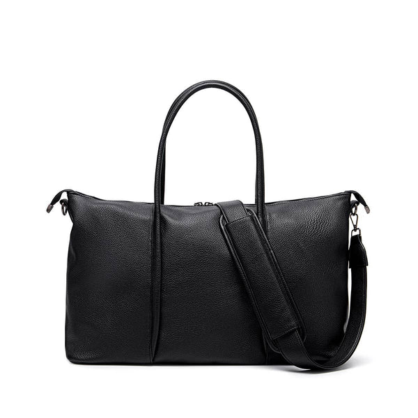 Amara - Recycled Vegan Weekender Bag - Black Pebbled
