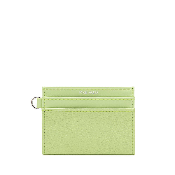Alex - Recycled Vegan Card Holder - Lime Pebbled
