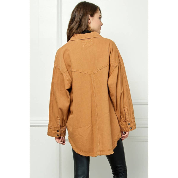 Cargo Pocket Wahed Denim Overshirt Jacket