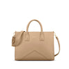 Greta - Recycled Vegan Work Tote Bag - Sand / Recycled