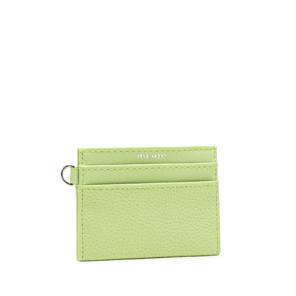 Alex - Recycled Vegan Card Holder - Lime Pebbled