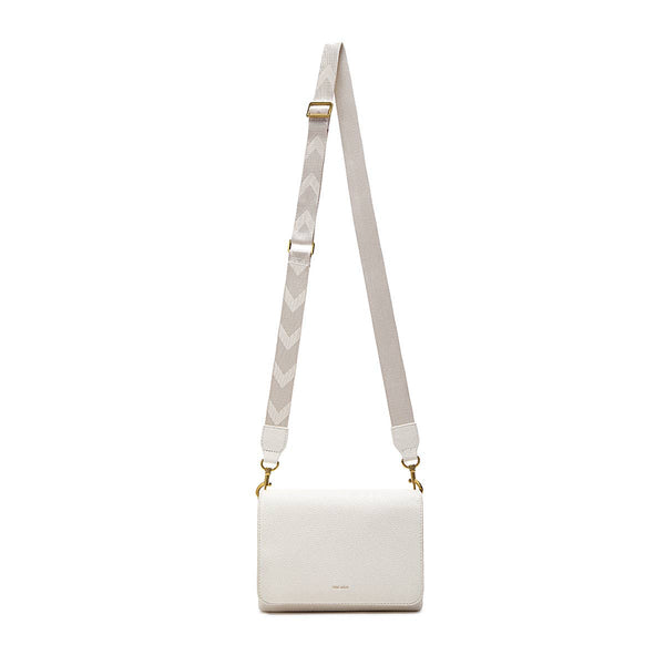 Gianna - Recycled Vegan Crossbody Bag - CoconutCream Pebbled