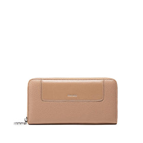 Mae - Recycled Vegan Zip Wallet - Latte Pebbled