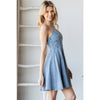 SLEEVELESS SKATER DENIM DRESS