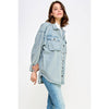 Cargo Pocket Wahed Denim Overshirt Jacket