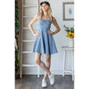 SLEEVELESS SKATER DENIM DRESS