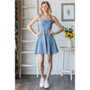 SLEEVELESS SKATER DENIM DRESS