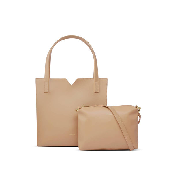 Alicia II - Recycled Vegan Tote Bag - Sand