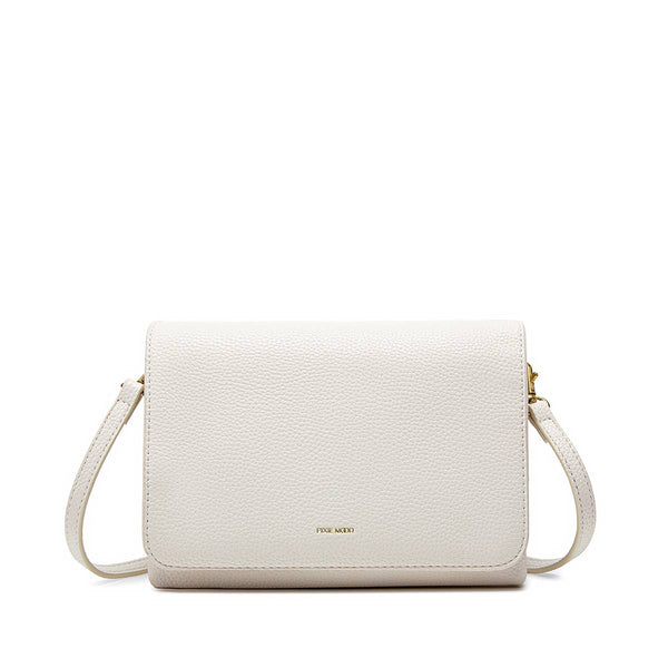Gianna - Recycled Vegan Crossbody Bag - CoconutCream Pebbled