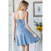 SLEEVELESS SKATER DENIM DRESS