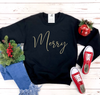 Merry {Script} Classic Crew Sweaters