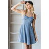 SLEEVELESS SKATER DENIM DRESS