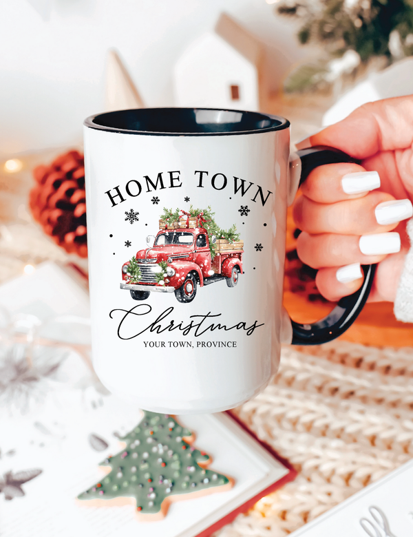 Home Town Christmas {Customizable} 15oz Christmas Mug (Case of 4)