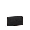 Mae - Recycled Vegan Zip Wallet - Black Pebbled