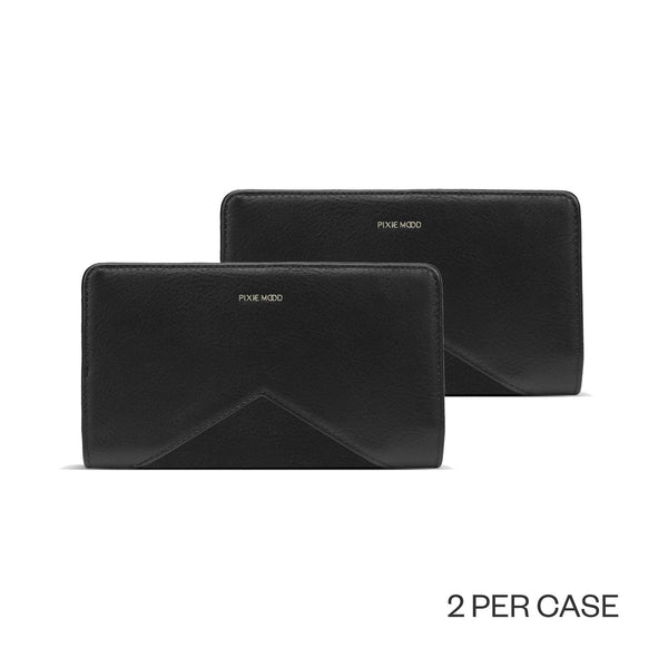 Sophie - Recycled Vegan Wallet, Case Pack (2) - Black