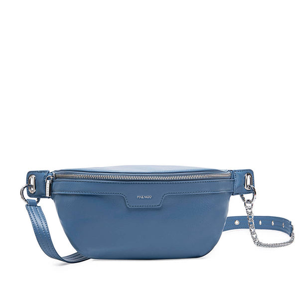 Brooklyn Crossbody- Recycled Vegan Belt Bag - Muted Blue