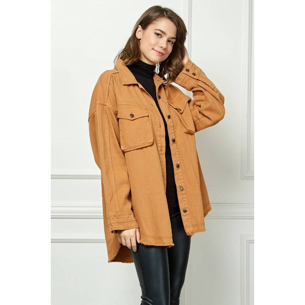 Cargo Pocket Wahed Denim Overshirt Jacket