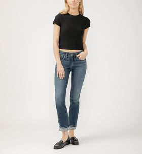 Suki Mid Rise Straight Leg Luxe Stretch Jeans ISLE