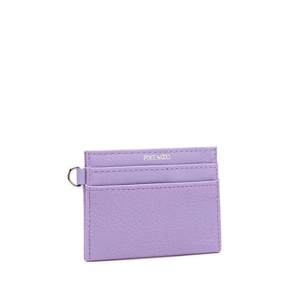 Alex - Recycled Vegan Card Holder - Lavender Pebbled