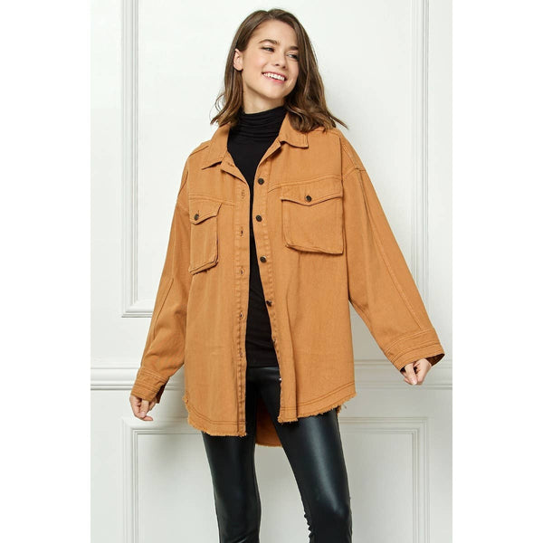 Cargo Pocket Wahed Denim Overshirt Jacket