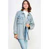 Cargo Pocket Wahed Denim Overshirt Jacket
