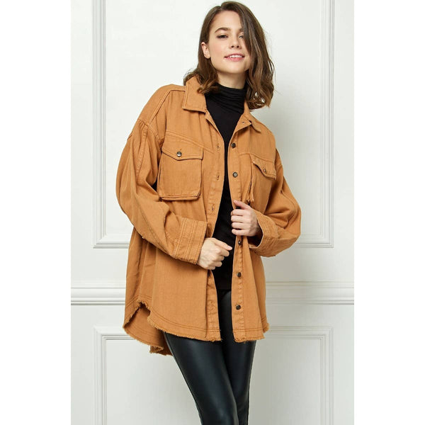 Cargo Pocket Wahed Denim Overshirt Jacket