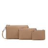 Drea - Recycled Nylon Pouches Set - Latte Nylon