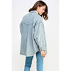 Cargo Pocket Wahed Denim Overshirt Jacket