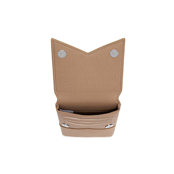 Karla - Recycled Vegan Phone Crossbody Bag - Latte Pebbled