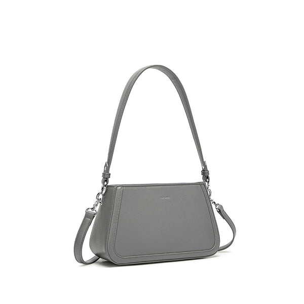 Eleanor - Recycled Vegan Shoulder Bag - Grey