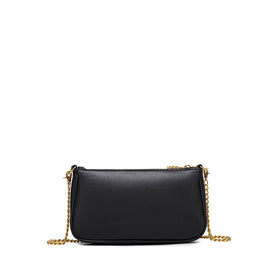 Francine - Recycled Vegan Chain Crossbody Bag - Black