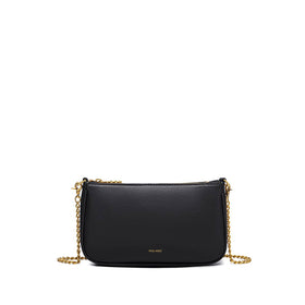 Francine - Recycled Vegan Chain Crossbody Bag - Black