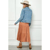 Cropped Denim Jacket with Asymmetric Seam