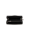 Mae - Recycled Vegan Zip Wallet - Black Pebbled