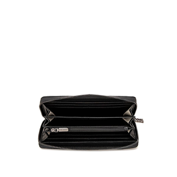 Mae - Recycled Vegan Zip Wallet - Black Pebbled