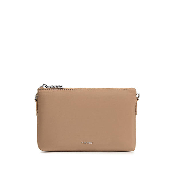 Drea - Recycled Nylon Pouches Set - Latte Nylon