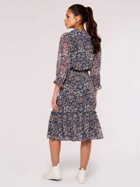 Soft Ditsy Floral Midi Dress